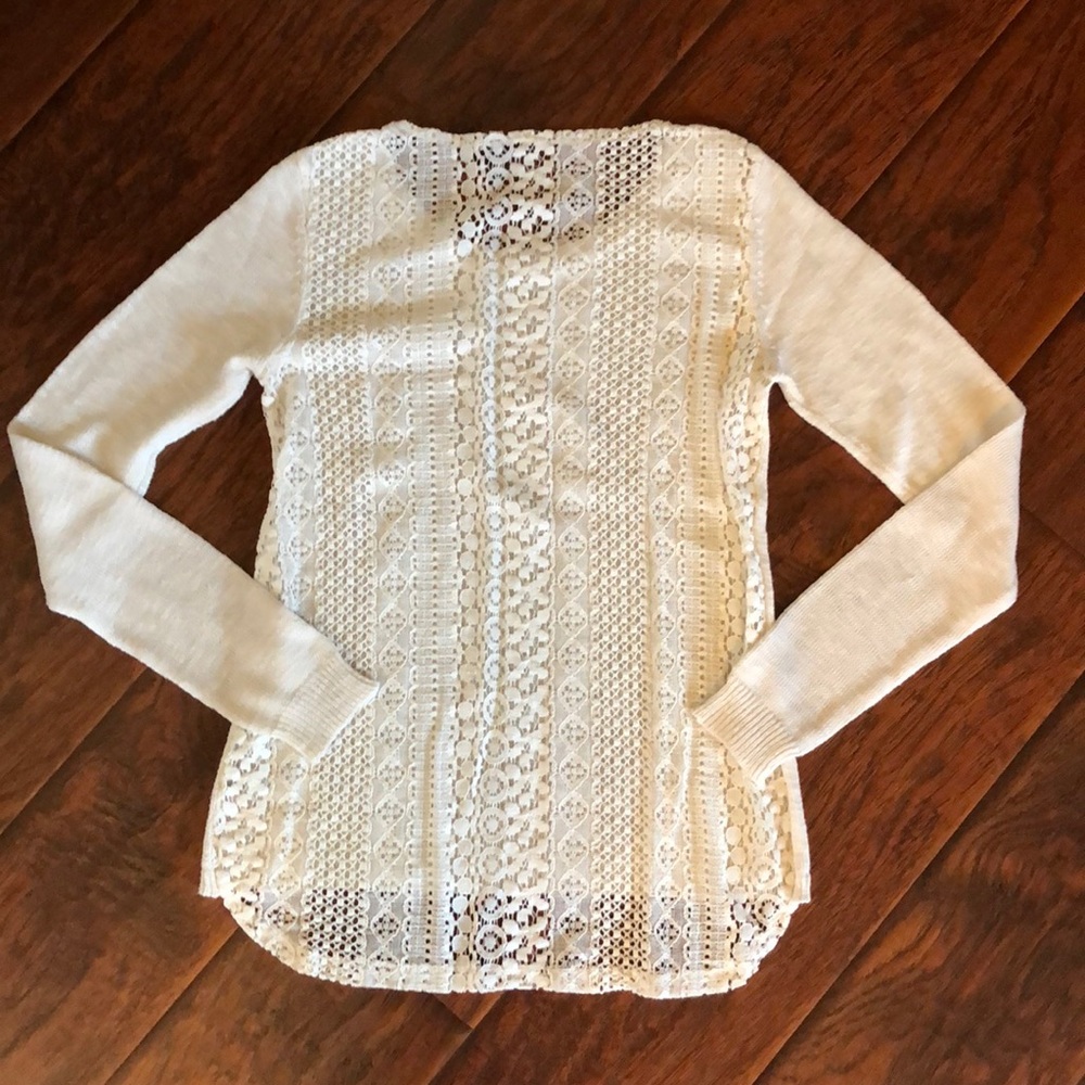 Shear lace sweater